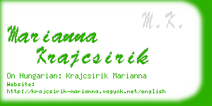 marianna krajcsirik business card